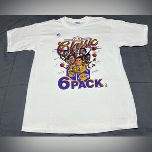 NWT Vintage 80’s Los Angeles Lakers LA's Classic 6 Pack Caricature Art Shirt